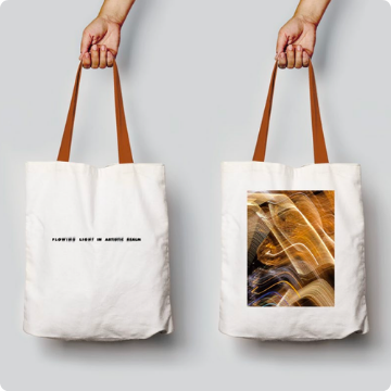 流光藝境ZHEN-RU藝術印花帆布袋棕色提帶款，喜仕達Sisters承製